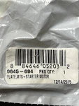 0645-694 Arctic Cat Starter Motor Plate New Oem. Price: $39.89.