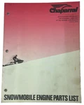 1973 Chaparral Vintage Snowmobile Engine Parts List Book For G44B, G40B Used. Price: $26.98.