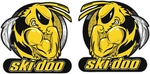 #P248 (2) 4" Ski-doo Skidoo Bee Pair Decal Stickers Laminated Racing New. Price: $7.96.