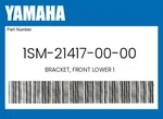 Yamaha Genuine Bracket, Front Lower 1SM-21417-00-00 New. Price: $80.47.