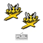 Skidoo Premium Vinyl Decal Sticker 2-PACK Ski-doo Bee Logo New. Price: $9.00.