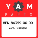 8FN-84359-00-00 Yamaha Cord, Headlight 8FN843590000, New Genuine Oem Part. Price: $109.20.
