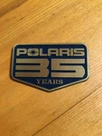 Nos Polaris Hood Emblem 1990 Indy 500 Classic Badge 35 Years Vintage New. Price: $22.00.