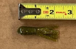 2.25" Bass Tube, Light Green Pumpkin Purple & Gold Flk Fine Salt, Hand Dipped Us New. Price: $59.50.