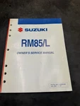 Oem Suzuki 99011-02B80-03A Owner's & Service Manual RM85/L Used. Price: $13.99.