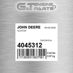 4045312 Clutch Fits John Deere (surplus Open Box) New. Price: $1699.72.