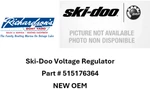 Ski-doo Voltage Regulator 515176364 New Oem Sale!. Price: $94.95.