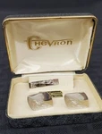 Vtg Simmons Sterling Silver Cufflinks And Tie Bar Set Chevron Original Box Pre-owned. Price: $88.00.