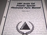 1991 Arctic Cat Illustrated Parts Manual Prowler Special Snowmobile 2254-675 Used. Price: $7.00.