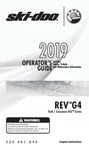 Ski-doo Owners Manual Book 2019 Rev G4 Grand Touring Limited 900 Ace Turbo New. Price: $19.50.