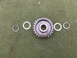 3291 Yamaha RXS100 31J 2T Kick Starter Idler Gear And Fittings / Washers Used. Price: $27.06.