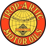 Manhattan Trop-artic, Arctic Motor Oil New Sign 40" Dia. Round Usa Steel 17 Lbs. Price: $349.88.