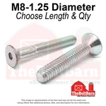 M8-1.25 Class 12.9 Flat Socket Head Cap Screws Zinc Clear (pick Length & Qty) New. Price: $115.77.