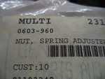 Arctic Cat Oem New Adjuster Nut 0603-960 #7190. Price: $10.99.