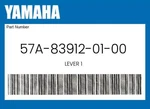 Yamaha Genuine Lever 57A-83912-01-00 New. Price: $43.60.
