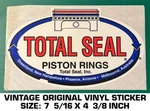 Total Seal Piston Rings-vintage Original Vinyl Decal Sticker-performance Racing Used. Price: $7.27.