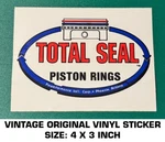 Total Seal Piston Rings Vintage Original Decal Sticker-engine-racing-performance Used. Price: $7.27.