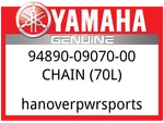 Yamaha Oem Part 94890-09070-00 Chain (70L) New. Price: $175.99.