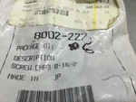 Arctic Cat Cap Screw 8002-227 QTY-1 Bolt Only T226 New. Price: $6.65.