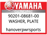 Yamaha Oem Part 90201-08681-00 Washer, Plate New. Price: $8.49.