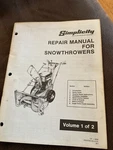 Simplicity Snowthrower Repair Manual Volume 1 Only TP563A Very. Price: $8.95.