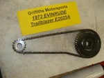 1972 73? Evinrude Trailblazer E2025A Chain Gear Sprocket 16T 42T 161603 113759 Used. Price: $88.00.